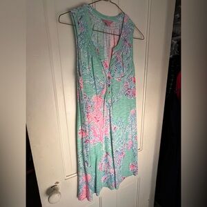 Lilly Pulitzer Essie Dress “Minty Fresh Fan Sea” size small